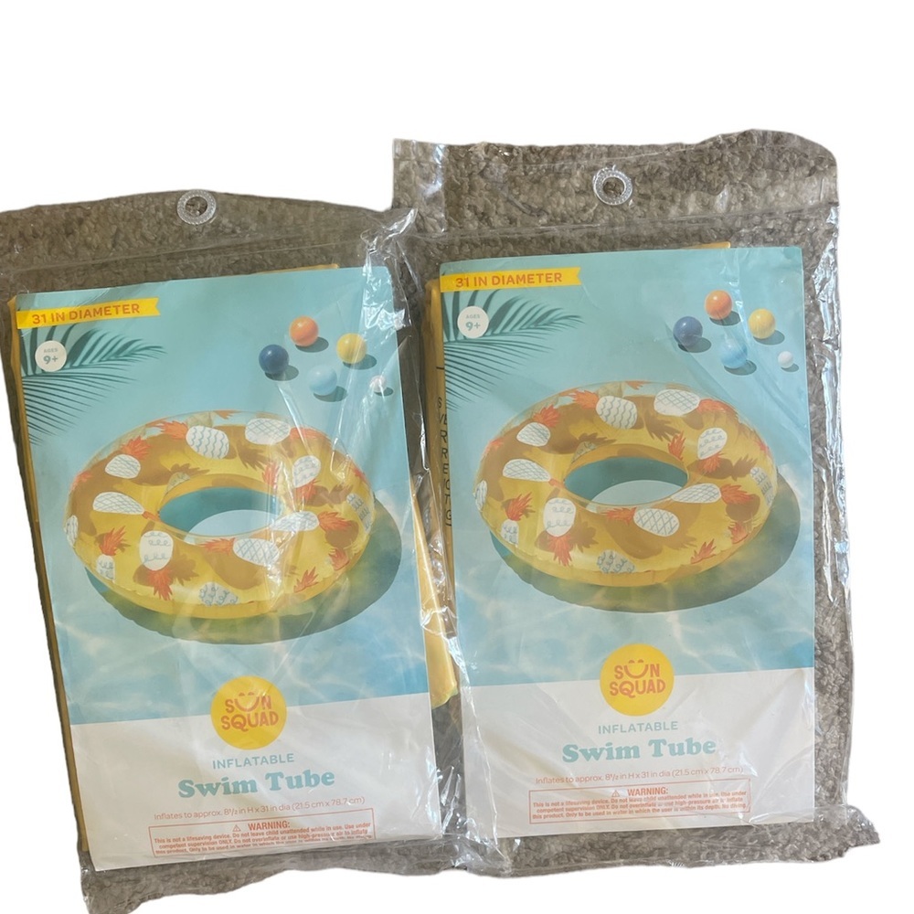 Sun Squad …A set of Inflatable Swim Tube  Pineapple